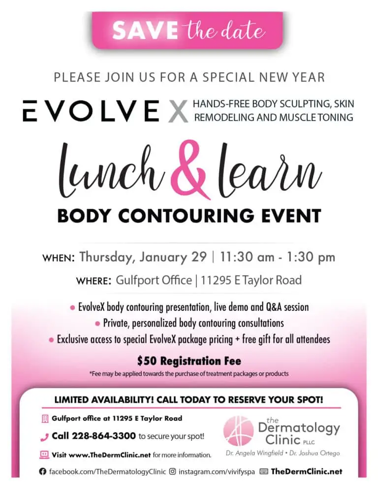 Save The Date – Thur., Jan. 29 – Lunch & Learn: Evolve Body Contouring